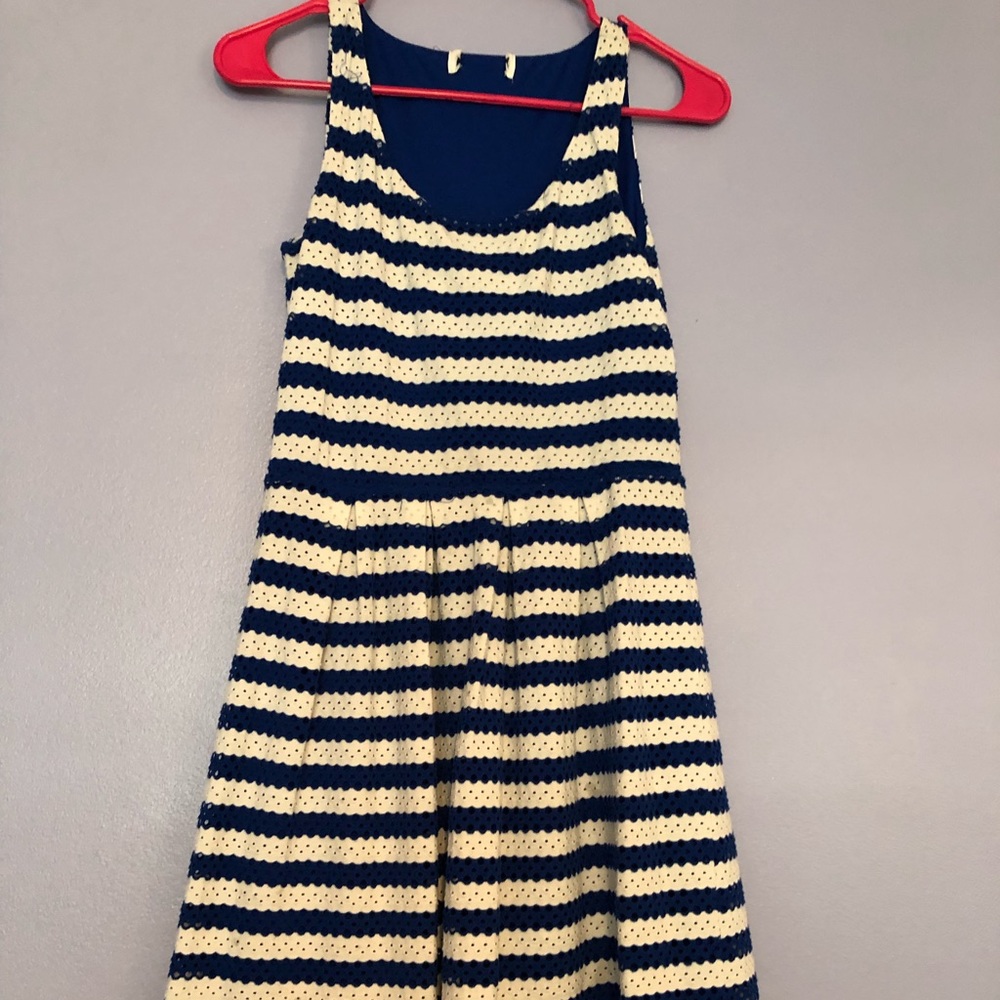 Cute blue and white striped dress